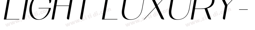 LIGHT LUXURY字体转换